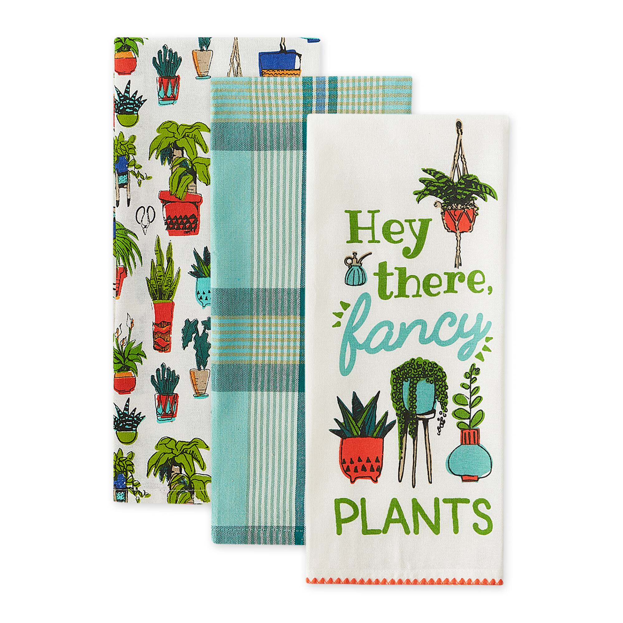 Hey There Fancy Plants Dishtowel (Set of 3)